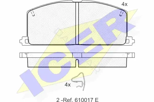 Тормозные колодки ICER 180462