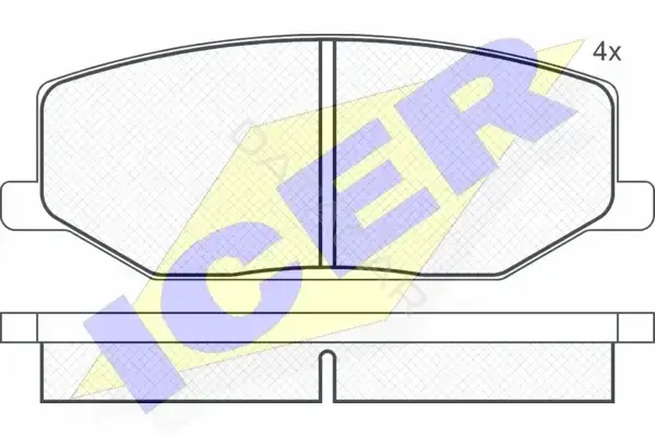 Тормозные колодки ICER 180468