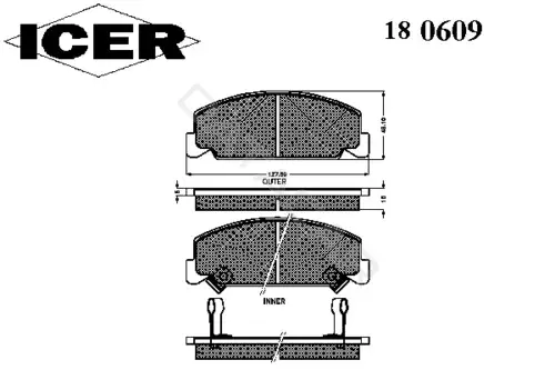Тормозные колодки ICER 180609