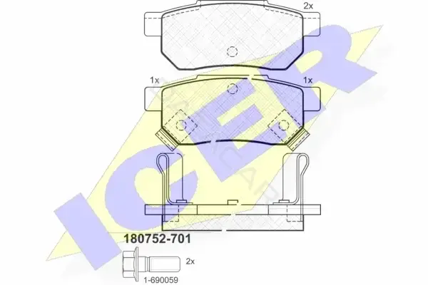 Тормозные колодки ICER 180752-701