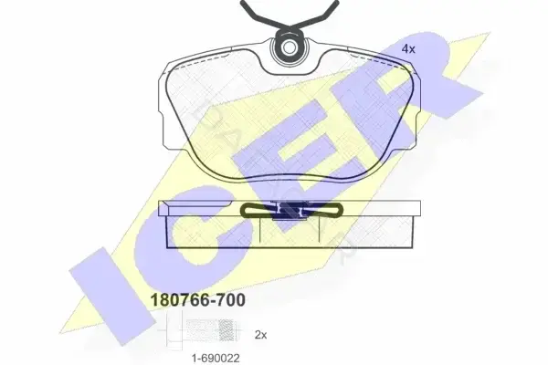 Тормозные колодки ICER 180766-700