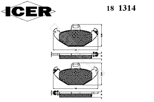 Тормозные колодки ICER 181314