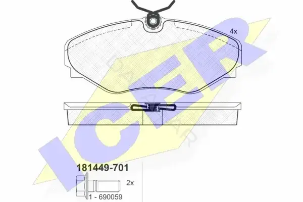 Тормозные колодки ICER 181449-701