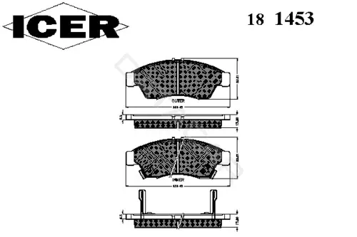 Тормозные колодки ICER 181453