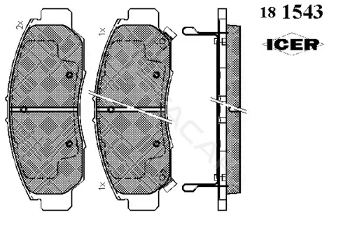 Тормозные колодки ICER 181543