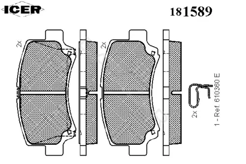 Тормозные колодки ICER 181589