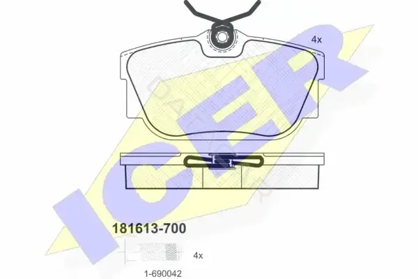 Тормозные колодки ICER 181613-700