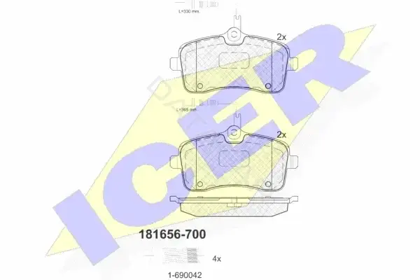 Тормозные колодки ICER 181656-700