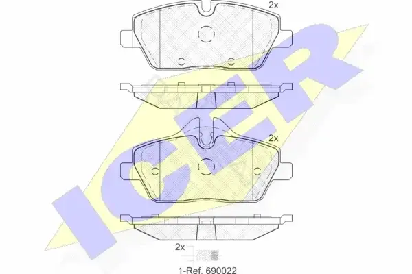 Тормозные колодки ICER 181662-202