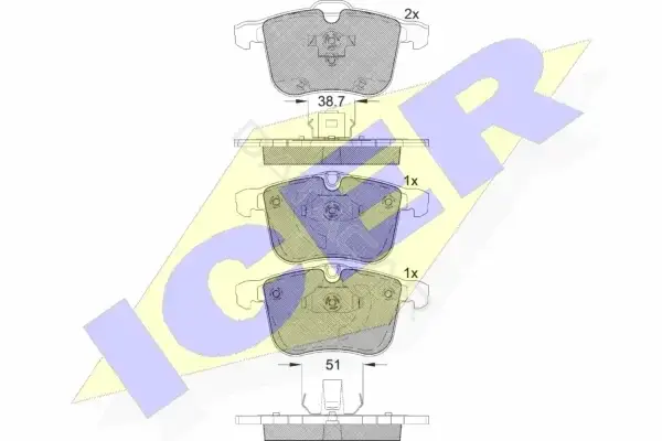 Тормозные колодки ICER 181681