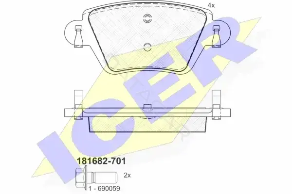 Тормозные колодки ICER 181682-701