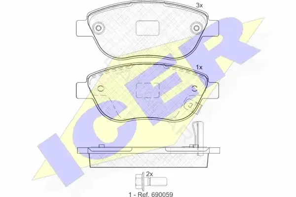 Тормозные колодки ICER 181809