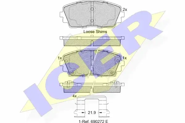 Тормозные колодки ICER 182034