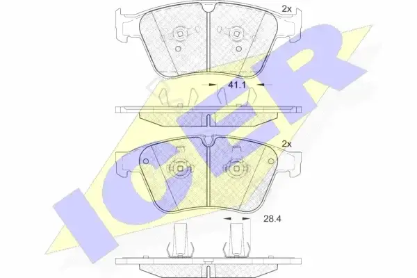 Тормозные колодки ICER 182085