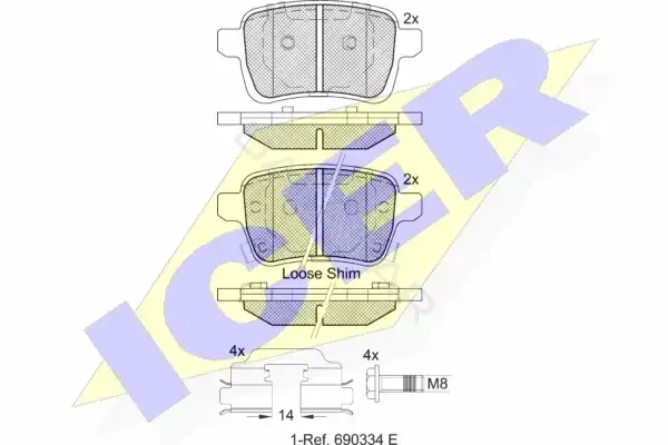 Тормозные колодки ICER 182170-203