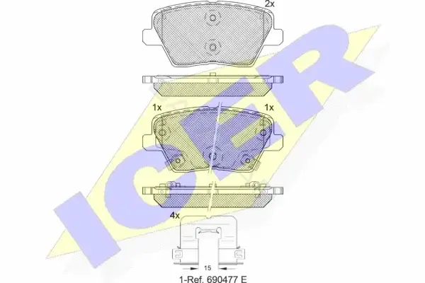 Тормозные колодки ICER 182318