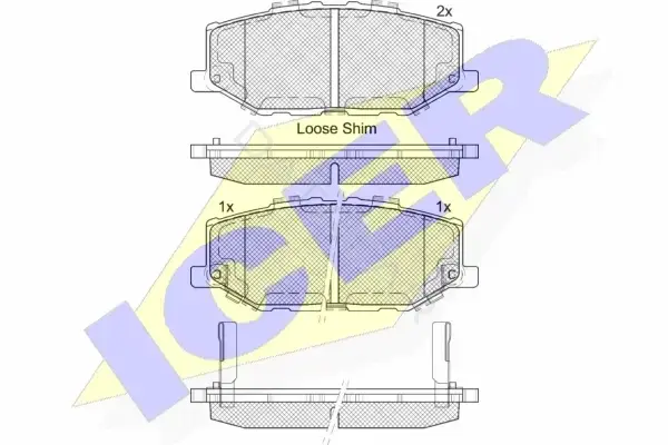 Тормозные колодки ICER 182373