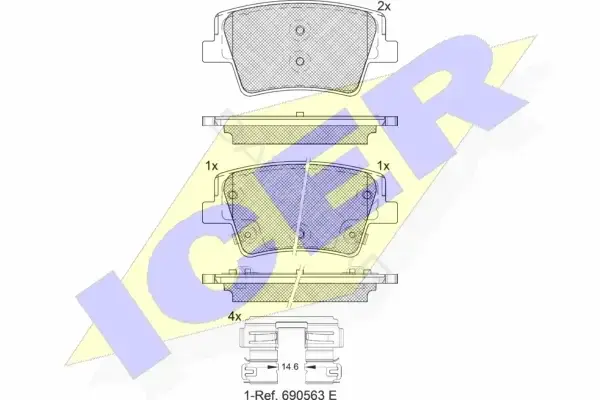 Тормозные колодки ICER 182379