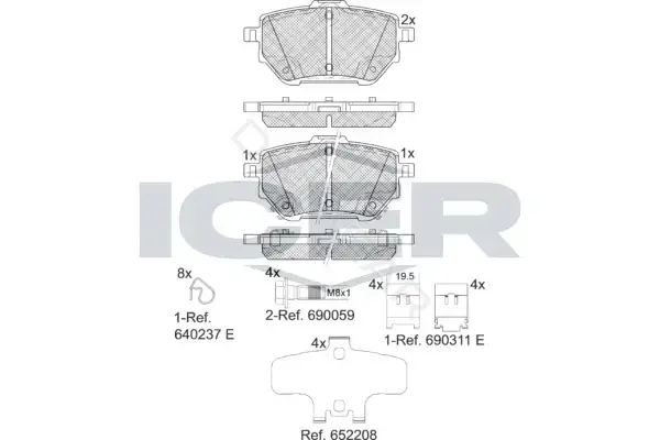 Тормозные колодки ICER 182398