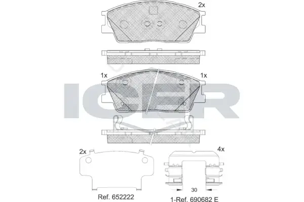 Тормозные колодки ICER 182414