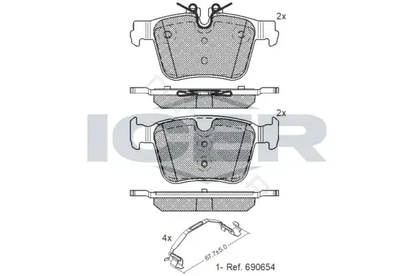 Тормозные колодки ICER 182232-203