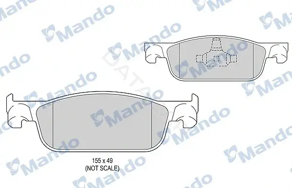 Тормозные колодки MANDO MBF015302