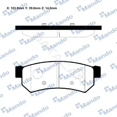 Тормозные колодки MANDO MPD27