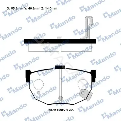 Тормозные колодки MANDO MPH21