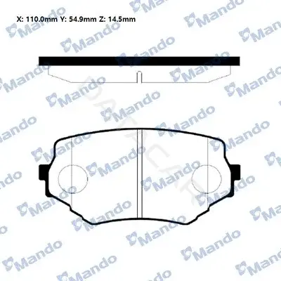 Тормозные колодки MANDO MPZ02