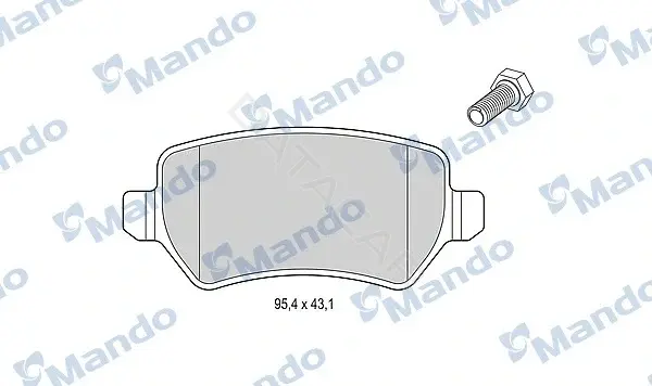 Тормозные колодки MANDO MBF015201
