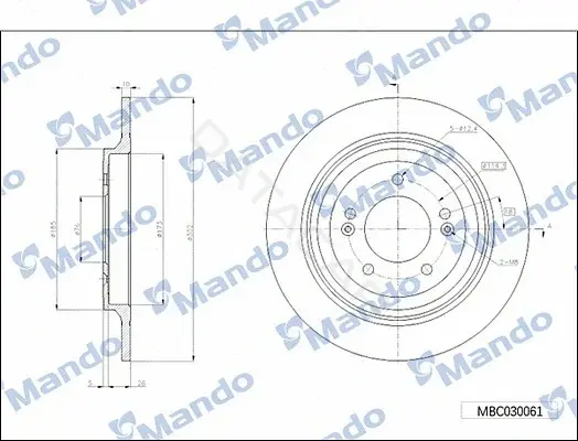 Тормозные диски MANDO MBC030061