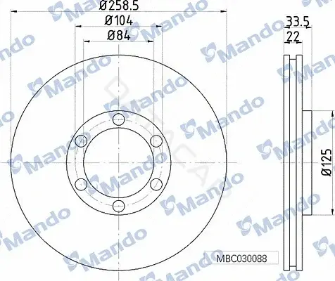 Тормозные диски MANDO MBC030088