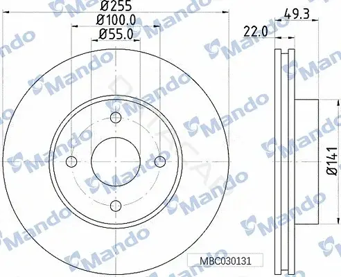 Тормозные диски MANDO MBC030131