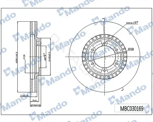 Тормозные диски MANDO MBC030169