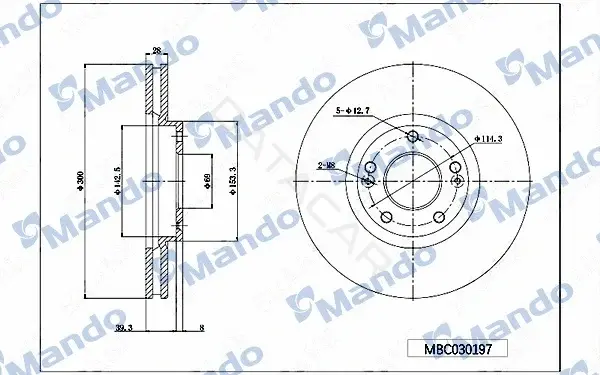 Тормозные диски MANDO MBC030197