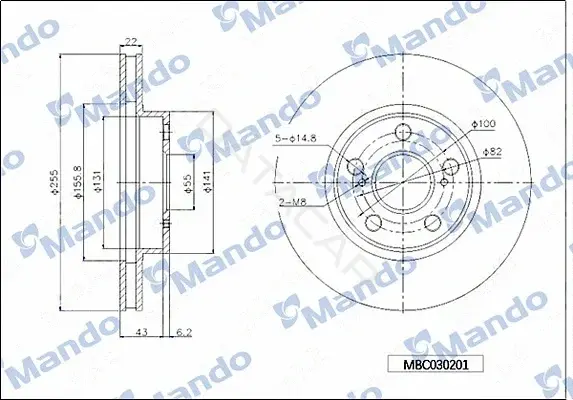 Тормозные диски MANDO MBC030201