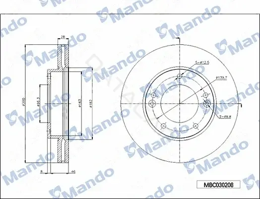 Тормозные диски MANDO MBC030208