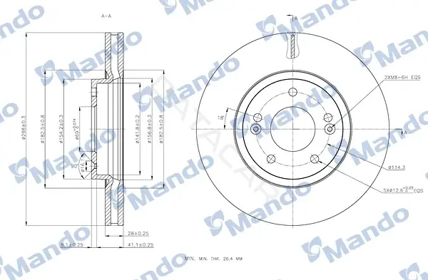 Тормозные диски MANDO MBC030240