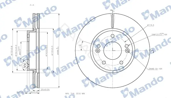 Тормозные диски MANDO MBC030282