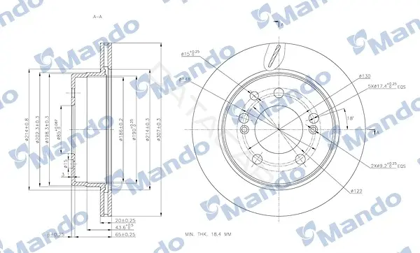 Тормозные диски MANDO MBC030292