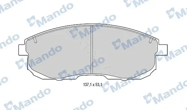 Тормозные колодки MANDO MBF015001