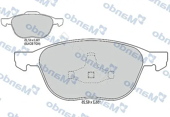 Тормозные колодки MANDO MBF015198