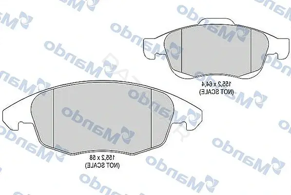 Тормозные колодки MANDO MBF015238