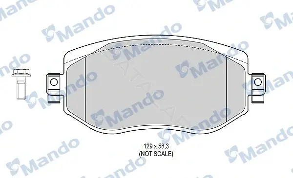 Тормозные колодки MANDO MBF015304