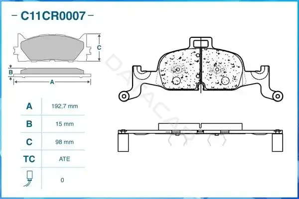 Тормозные колодки CWORKS C11CR0007