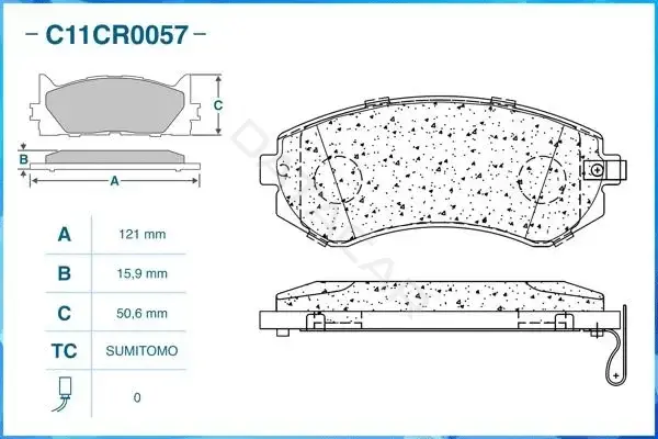 Тормозные колодки CWORKS C11CR0057