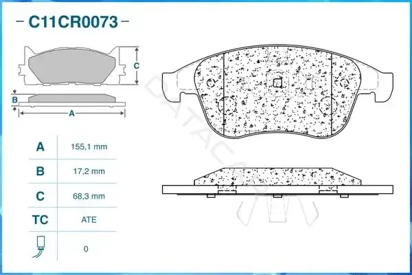Тормозные колодки CWORKS C11CR0073