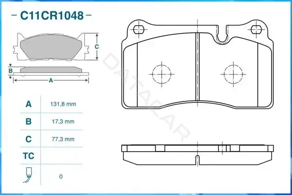Тормозные колодки CWORKS C11CR1048