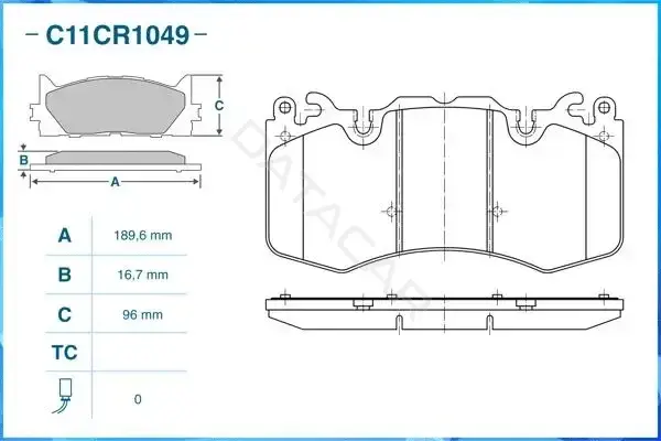 Тормозные колодки CWORKS C11CR1049