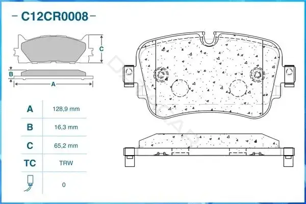 Тормозные колодки CWORKS C12CR0008